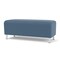 Lesro Siena Lounge Reception Loveseat Bench, Brushed Steel, MD Titan Upholstery SN6001 - alternate 2